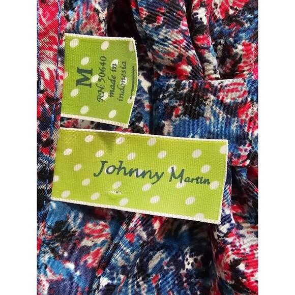 Johnny Martin Dress Multicolor Size M Multi Color Elastic Waist - Picture 4 of 5